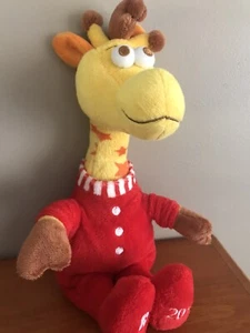 Christmas Geoffrey giraffe Stuffed Plush Doll Toys R Us 2015 Red Pajamas Rare - Picture 1 of 6