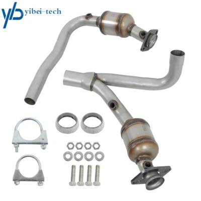 For Dodge Dakota 3.7L 4.7L Y Pipe Catalytic Converters 2004 2005 2006 2007-2010 - Image 1 of 4