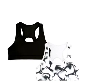 Girls 2 Paack Size X Small Band 28 /X Large 36 Reversable Sports Bra Reversible - Picture 1 of 4