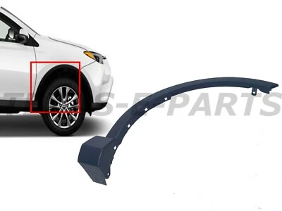 New Fits 2013-2018 Toyota Rav4 Right Front Fender Flare Trim Molding R Passenger Foto 1 de 4