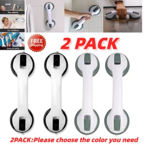 2Pack Shower Grab Bar 12"Showers Suction Bar Handle Bathroom Safety Grip Handle - Picture 1 of 19
