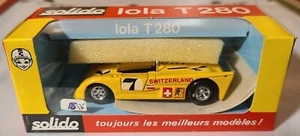 Vintage SOLIDO 15 YELLOW LOLA T 280 1/43 scale #7 RARE, CLEAN! - Picture 1 of 5
