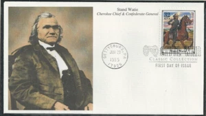 CIVIL WAR GENERAL STAND WATIE CHEROKEE INDIAN 1995 MYSTIC CACHET FDC UNADDR - Picture 1 of 1