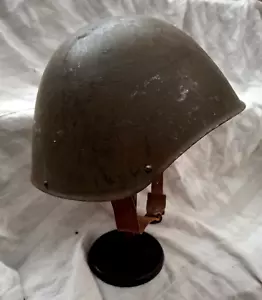GREEK ROYAL ARMY WW2 QUALITY HELMET RARE EXCELLENT STAMPED LINER - Picture 1 of 10