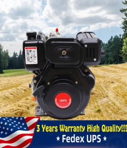 10PS 4 Takt Schwerlast Diesel Motor Engine Einzylinder 1" Welle 418CC - Bild 1 von 12