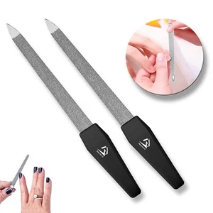KLEINE METALL NAGELFEILE 5" DIAMANT BESTÄUBT GROBE NAGELFEILEN MANIKÜRE PEDIKÜRE SET - Bild 1 von 3