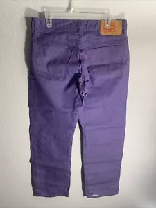 Levis Strauss 501 Herren 34x30 Levi's Lila Medium Wash Button Fly Jeans - Bild 1 von 6
