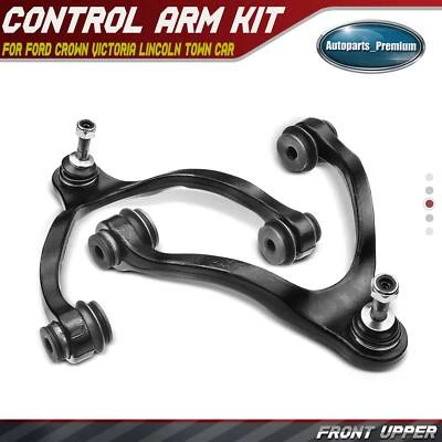 2 Brazos de control superiores delanteros con rótula para Ford Crown Victoria Lincoln Town Car Foto 1 de 4