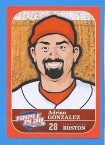 2012 Panini Triple Play Sticker #19 Adrian Gonzalez Red Sox - Picture 1 of 1