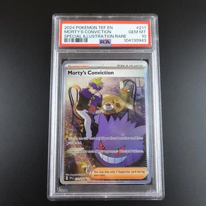 Tarjeta Pokémon PSA 10 Morty's Conviction 211/162 Fuerzas Temporales SIR Graduada - Imagen 1 de 3