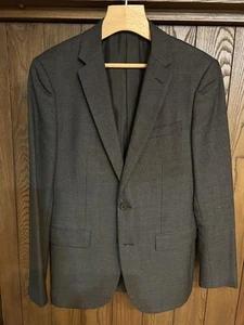 United Arrows Men's Wool Glen Check Tailored Blazer, Dark Gray, size 48 - Picture 1 of 5