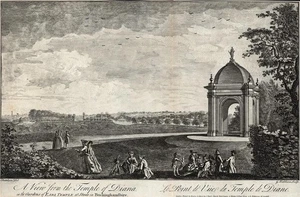 In The Gardens Of Earl Temple Stowe Buckinghamshire Engraving George Bickham - 8 - Picture 1 of 4