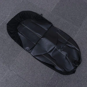2pcs Front PU Car Seat Cover Cushion Mat Protector Black Auto Interior - Picture 1 of 11