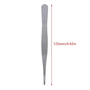 Stainless Steel Toothed Tweezers Grip Hook Head Heat Resistant  Hand Tools - Bild 1 von 10