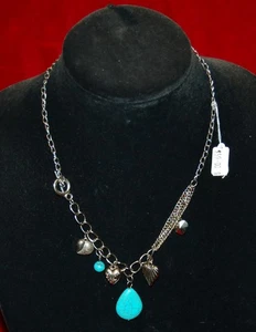 VINTAGE JEWELRY Necklace Stainless Steel Chain Love Hearts - Picture 1 of 5