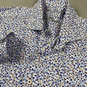 Alan Flusser Button Up Shirt Men's Medium Peppy Floral Print - Picture 1 of 9