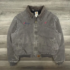Chaqueta de Colección Carhartt Santa Fe Para Hombres XL Ropa de Trabajo Bombardero Acolchada Forrada J14 CMT - Imagen 1 de 8