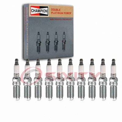 10 pc Champion Double Platinum 7437 Spark Plugs for RE10PYPB5 PTR5A-13 kq - Image 1 of 4