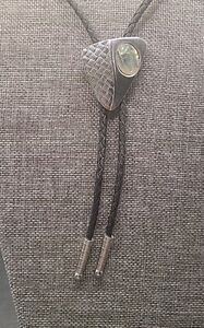 Bolo Tie Silver Mother of Pearl