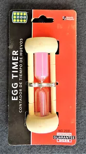 Eiertimer 3-1/2" hoch Holz rosa Sand G&S Metallprodukte EZ praktische Helfer neu - Bild 1 von 1