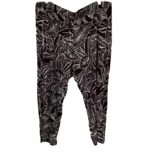 Leggings capri Susan Graver para mujer hojas marrones tiro alto elásticos XL nuevos - Imagen 1 de 7