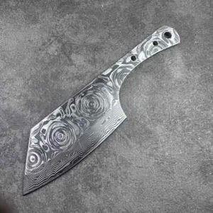 Forged Damascus Steel Blade Small Kitchen Knife Blank Suitable for DIY Handcraft - Picture 1 of 8