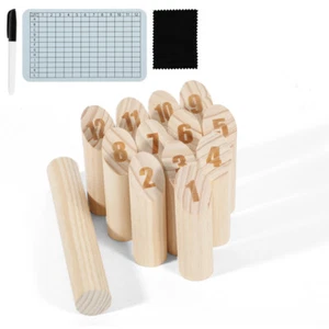 Kubb Schweden-Schach Wikingerspiel Kiefernholz Holz Gartenschach Wurfspiel - Bild 1 von 7
