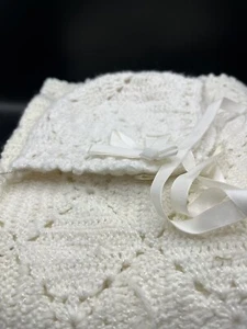 #Babydecke gewebt Strick Waffel 30x30. Glaubt 50er Jahre Vintage nie - Bild 1 von 7