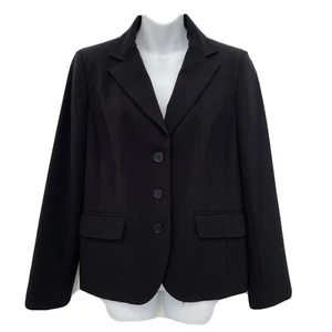Apostrophe Blazer Size 8 Black 3 Button Career Long Sleeve Jacket - Picture 1 of 8