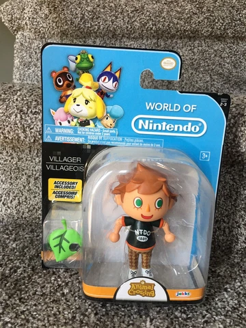 World Of Nintendo Animal Crossing Villager With Leaf Vinyl Figure Brand New Cover