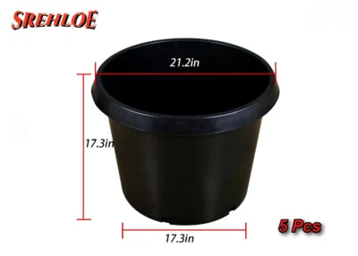 Macetas de plástico para jardín de 20 galones (juego de 5) Foto 1 de 4