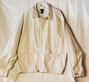 IZOD Herren Windbreaker Jacke Ivory Langarm Full Zip Wasserabweisend XXL - Bild 1 von 15
