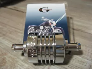 Golan Compact 5/16" Mini Fuel Filter - Chrome 60-312C - Picture 1 of 5