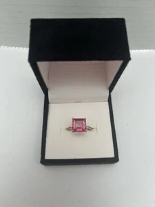 Rosa Topas 10k Rotgold Band, 5,67ctw Stein Ring - Bild 1 von 5