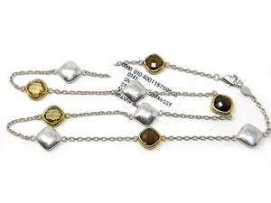 Gurhan 18" Brandy Hue Station Quartz Silver/24k Yellow Gold Necklace NWT - Picture 1 of 4