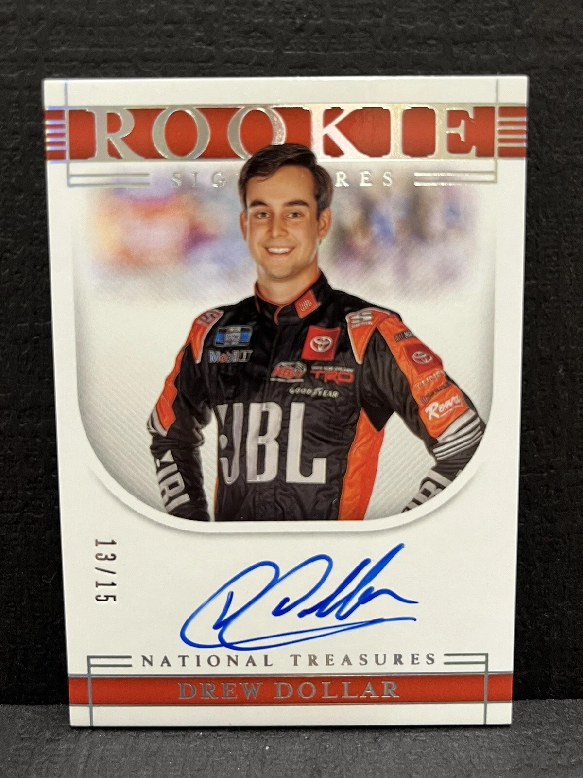 2021 Panini National Treasures Racing Drew Dollar Auto Rookie NASCAR Truck RC