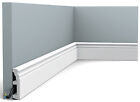 Orac Decor SX195 Skirting Boards Clog Wall Polystyrene White Outer 200x8x1, 9 CM