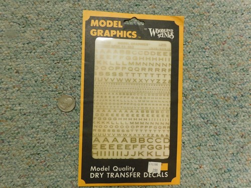 Woodland Scenics decals HO Dry Trfr MG-736 Extended gothic RR gold 1/16 ...