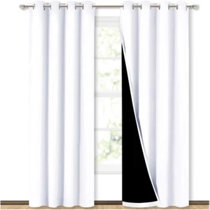 100% Blackout Window Curtain Panels, Heat and Full Light Blocking Drapes - Picture 1 of 12