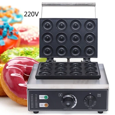 12-Hole Donut Maker Machine Commercial Electric Nonstick Doughnut Making Machine - Image 1 of 4