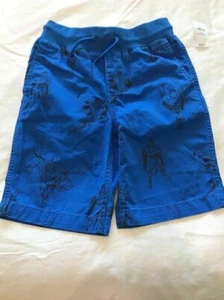 NWT GAP Blue Superman DC Comics Twill Pull-On Drawstring Shorts Boys XL 12 - Picture 1 of 3