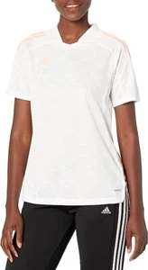 NEW adidas Condivo 21 Primeblue Jersey Women's size M MEDIUM GL7725 WHITE PINK - Picture 1 of 2
