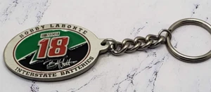 1998 NASCAR Bobby Labonte #18 Interstate Batteries Pewter Keychain - Picture 1 of 4