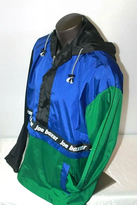 Joe Boxer Rompevientos Anorak Chaqueta Pullover Cara Sonriente Con Capucha Bloque de Color talla L Foto 1 de 4