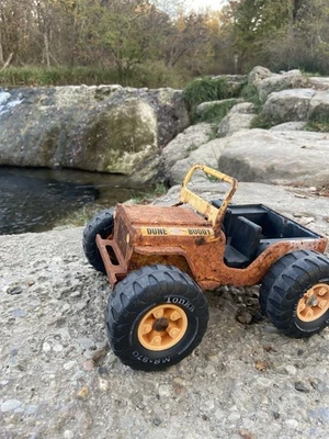 Vintage TONKA Pressed Steel Orange Dune Buggy Jeep MR-970 Patina Jeep 👀 - Image 1 of 4