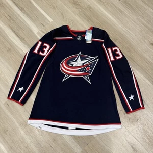 Adidas Columbus Blue Jackets Cam Atkinson #13 Authentic Size 50 Home Jersey Men - Imagen 1 de 16