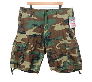 Rothco Infantry Utility Cargo Shorts Mens Large Woodland Camo Army Tactical NEW - Picture 1 of 15
