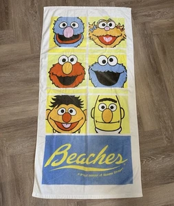 "Toalla de playa vintage Sesame Street Elmo & Friends playas 59"" x 30""" - Imagen 1 de 8