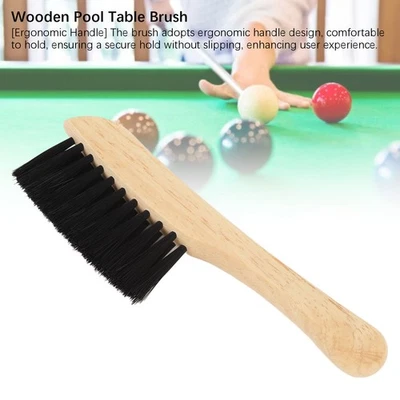 Billiard Table Brush Wooden Nylon Bristles Ergonomic Handle Multi Purpose| - Image 1 of 4