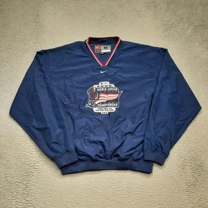 VINTAGE Nike Team USA Hockey Jacke Größe M Blau Center Swoosh Olympics - Bild 1 von 12